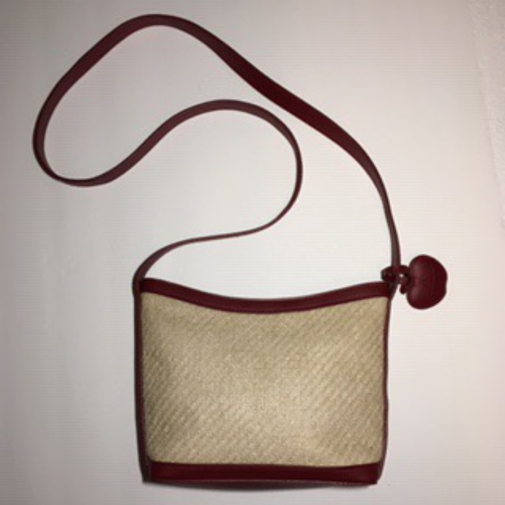 Straw and Leather Crossbody Bag by Etienne Aigner